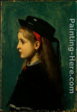 Alsatian Girl painting - Jean-Jacques Henner Alsatian Girl art painting